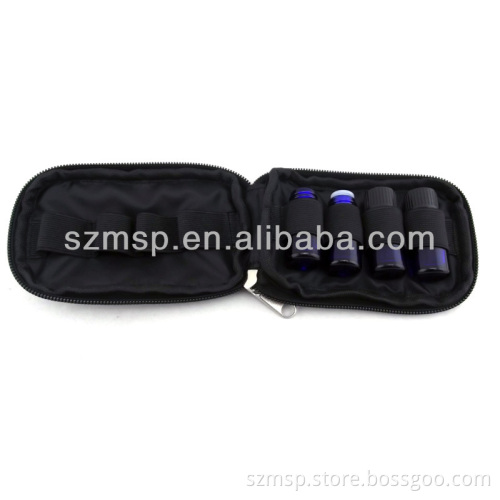 Neoprene Essential black 10 vials keychain case for drams